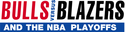 Bulls versus Blazers and the NBA Playoffs logo for Sega Mega Drive